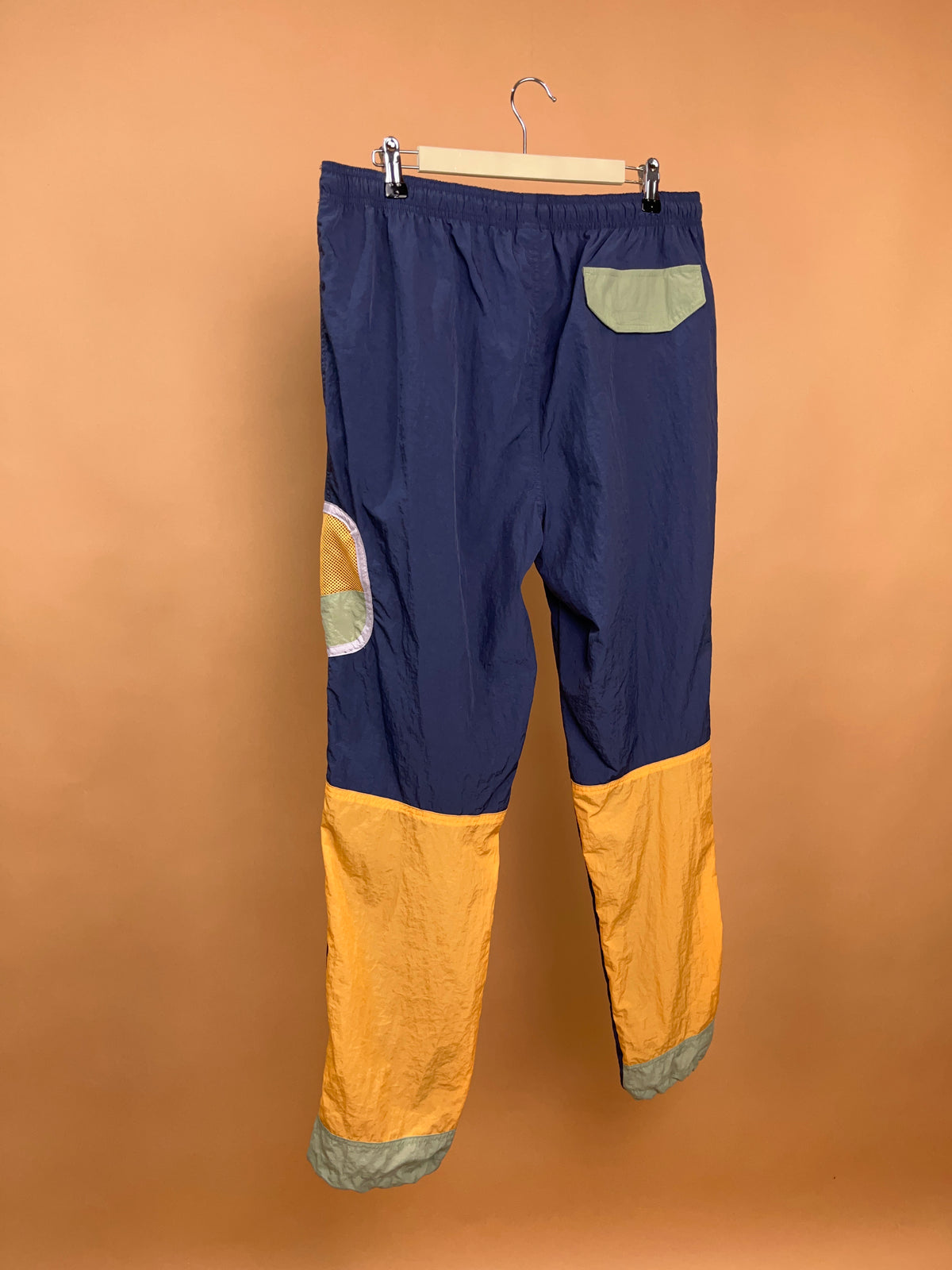 1990s Columbia Deep Navy & Orange Challenger Windbreaker Pants - 35" - 39"