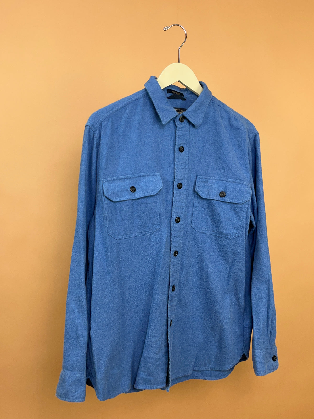 Y2K Pendleton Heathered Slate Blue Burnside Flannel Shirt - L