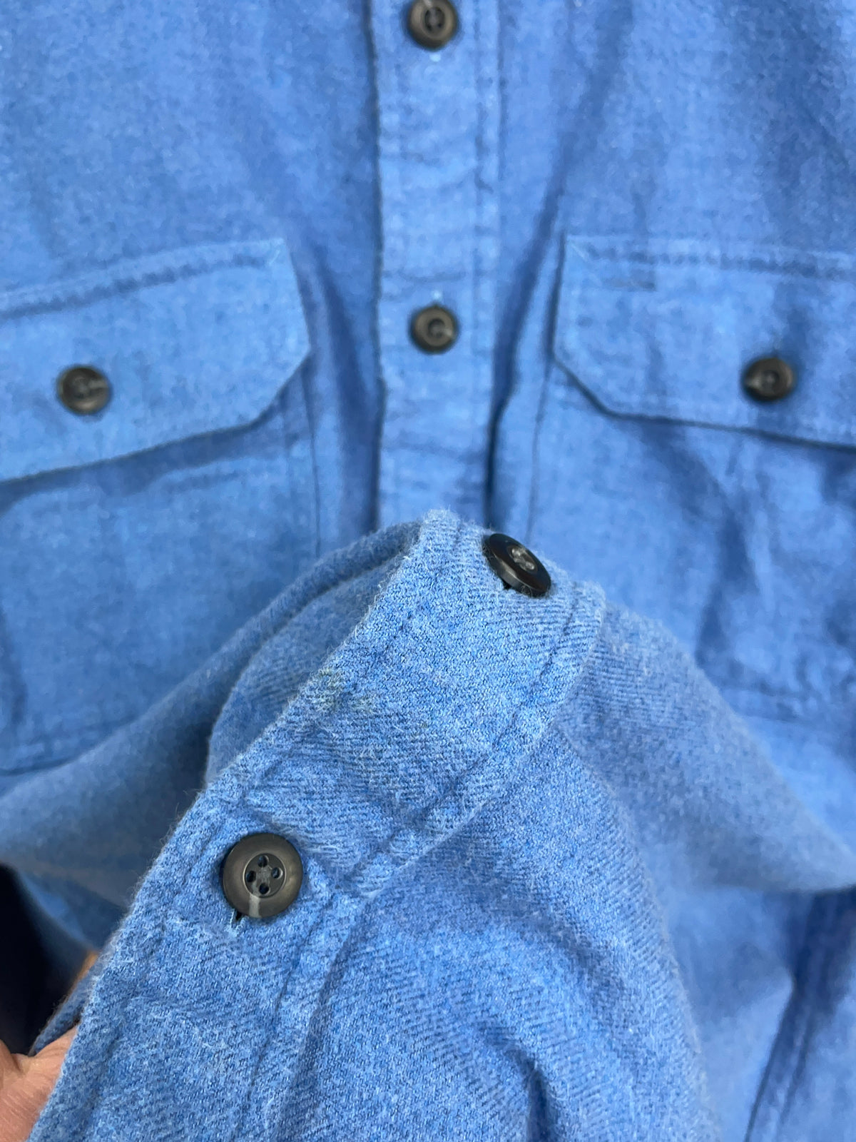 Y2K Pendleton Heathered Slate Blue Burnside Flannel Shirt - L