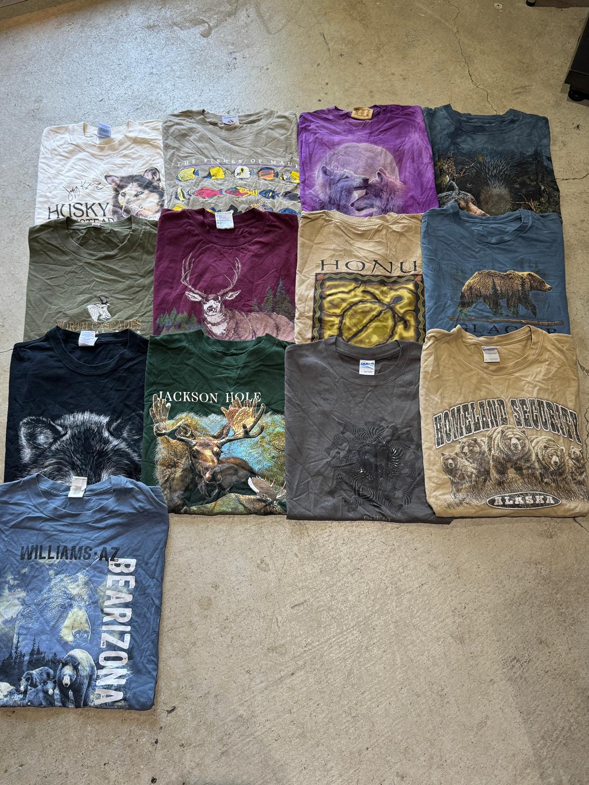 Wildlife Vintage T-Shirt Bundle (13 tees)