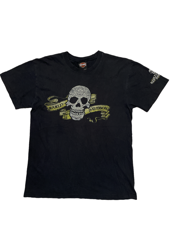 'Harley Davidson' Motorcycle Skull T-Shirt