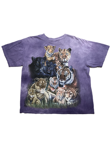 Wildlife Purple Tie Dye Tiger T-Shirt