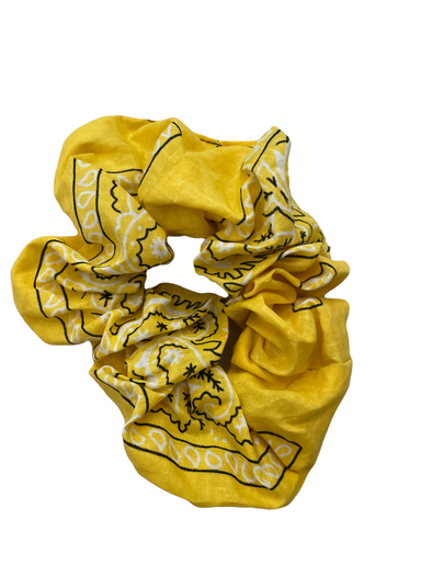 Bandana Print Scrunchie Yellow